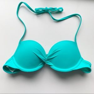 3/$25 Aerie Teal Blue Pushup Swimsuit Top 34A